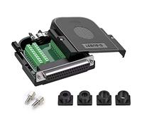 Harissess DB37 Adaptateur série RS232 D-SUB sans soudure - Connecteur 37 broches - Connecteur de carte de dérivation sans soudure avec boîtier - Long goujon (1 prise femelle)