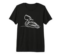 Harle Bièvre Linéaire Observateur d'oiseaux T-Shirt Haut de Gamme