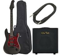 Harley Benton Harley Benton ST-20HSS SBK DNAFX AmP15 Set