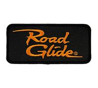 Harley-Davidson 4 in Embroidered Road Glide Emblem Sew-On Patch - Black/Orange
