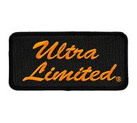 Harley-Davidson 4in Embroidered Ultra Limited Emblem Sew-On Patch - Black/Orange