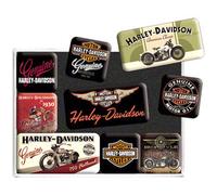 Harley-Davidson Aimants, Lot De 9