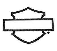 Harley-Davidson Autocollant avec logo robuste texturé pour barre et bouclier - Noir - 15,2 x 20,3 cm.