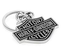 Harley-Davidson Bar & Shield Metal Key Chain - Black & Silver by Harley-Davidson