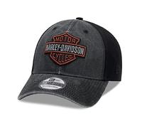 HARLEY-DAVIDSON Casquette de Baseball Homme Bar & Shield Moto Casquette de Baseball Biker Casquette de Baseball Logo Bicolore, M