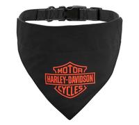 Harley-Davidson Collier pour chien avec bandana noir, SM/MD 30,5 - 45,7 cm fermoir réglable