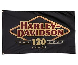 Harley-Davidson Drapeau d'extérieur résistant aux intempéries pour le 120e anniversaire édition limitée