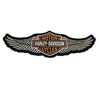 Harley-Davidson Écusson brodé à coudre avec barre ailée et logo bouclier 20,3 cm