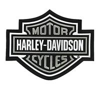 Harley-Davidson Écusson brodé à coudre avec logo Gray Bar & Shield de 9,25 pouces