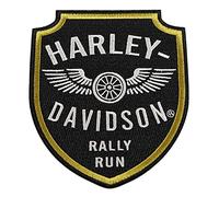 Harley-Davidson Emblème de Rally Run Embroidered Run Patch Sew-On - Noir