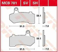 Plaquettes de frein Arr. TRW SH Harley-Davidson 1130 Night Rod Special VR2 07