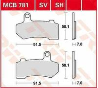 TRW Plaquettes de frein arrière Harley-Davidson 1130 Night Rod Special VR2 07