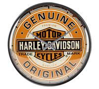 Nostalgic-Art Horloge rétro, Ø 31 cm, Harley-Davidson - Genuine Original - Idée Cadeau pour Motards, Official License Product (OLP), décoration Murale Cuisine, Design Vintage