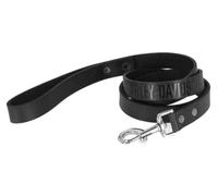 Harley-Davidson Laisse pour animal domestique en cuir avec logo H-D en relief - Noir uni