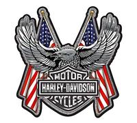 Harley-Davidson Logo avec drapeau américain Autocollant