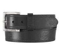 Harley-Davidson Low Ride B&S Ceinture en cuir véritable pour homme Boucle en nickel antique, noir, 40