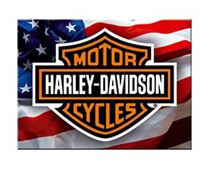 Harley-Davidson Magnet Metal USA