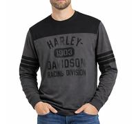 Harley-Davidson Maillot de course à manches longues pour homme - Noir, 96544-23VM, gris, 3X-Large