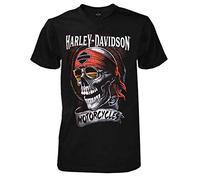 Harley-Davidson Men's Distressed Shady Skull Short Sleeve T-Shirt, Solid Black