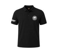 Harley-Davidson Militaire, Tour d'Outre-mer, Polo Classique H-D Sous Licence Exclusive à 3 Boutons pour Homme, Willie G, noir, Taille M