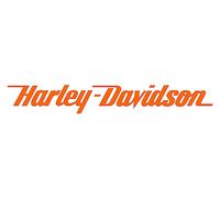 Harley Davidson Orange - Autocollant en vinyle 18 cm L x 2,5 cm H