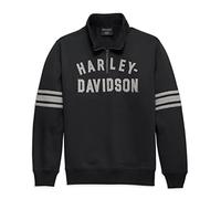 Harley-Davidson Staple 96014-23VM Pull zippé 1/4 pour homme, Black Beauty, noir, 5X-Large