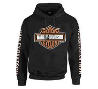 Harley-Davidson Sweat à Capuche pour Homme avec Logo Bar & Shield, Noir, Noir, X-Large