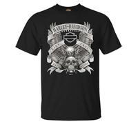 Harley-Davidson T-Shirt à Manches Courtes et col Rond en Coton pour Homme, Noir, Noir, X-Large