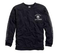 HARLEY-DAVIDSON T-shirt à manches longues pour homme - Noir - Crâne - En coton, Noir , M