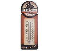 Harley-Davidson Tin Thermometer, Vintage H-D Motorcycle Metal Design HDL-10098