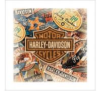 Harley Davidson - Travel - ART PRINT - 40x40cm - Affiche / Poster