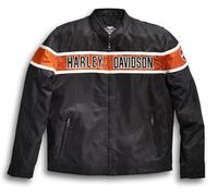 HARLEY-DAVIDSON Veste de loisirs Generations 21, noir/orange, 4XL