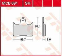 Harley Davidson XL 1200 C 2014-2016 Plaquettes De Frein En Céramique TRW MCB691