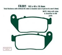 Ebc Fa-v Series Fa381v Sintered Brake Pads Noir