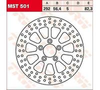 Trw Mst501 Brake Disc Argenté