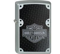 Harley Davidson - Zippo - Briquet Noir Chromé Design Moto