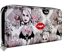 Harley Quinn Et Le Joker Rip Argenté Portefeuille