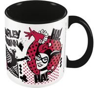 Harley Quinn - Tasse à café "I Am Crazy For You" PM2297 (Taille unique) (Noir/Blanc/Rouge)