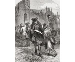 Harley recevant The Legion's Memorial 1701. Écrit par Daniel Defoe, il a exigé la libération des pétitionnaires Kentish qui avaient demandé au Parlement de soutenir le roi dans une guerre imminente