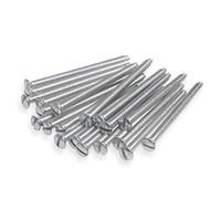 Harlington Group Lot de 40 vis M3.5 assorties, Boulons de 35 mm, 40 mm, 50 mm et 75 mm de long pour interrupteur et prise de courant plaqué zinc brillant à tête fendue