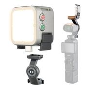 HARLOWE Atom 2 Kit d'éclairage de poche pour DJI Osmo Pocket 3, mini lampe vidéo LED magnétique avec optique Fresnel, 1100 Lux Boost, IRC 95, éclairage Vlog réglable 2700 K-6500 K pour créateurs