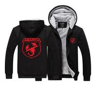 HARLSO Sweat à Capuche Chaud pour Hommes pour ABA-RTH, Sweat-Shirt de Sport à Fermeture éclair complète, Veste d'hiver, Pull Polaire léger à Manches Longues, survêtement,C-M