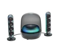 Harman Kardon SoundSticks 5 Home Haut-Parleur Bluetooth 3 Voies, connectivité HDMI Arc à câble Unique, Connexion Multi-Haut-parleurs par Auracast, lumières colorées, Noir