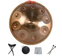 Harmonic Handpan Drum Hand Pan 9 10 12 14 Notes Instrument de Percussion Professionnel Handpan en Acier avec Sac de Voyage Décoration de Corde et maillets pour méditation Yoga Zen