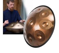 Harmonic Tambour À Main 432 Hz/440 Hz -Instrument À Percussion En Acier De Tambour À Main, Handpan Drum De 22 Pouces En Ré Kurde Mineur, Pour L'éducation Musicale(432Hz,14Notes)
