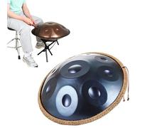 Harmonic Tambour À Main 440 Hz, 9/10/12 Notes 22 Pouces En Ré Mineur Instrument À Percussion En Acier De Tambour À Main, Pour La Méditation, Le Yoga, La Sonothérapie(D,12 notes)