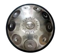 Harmonic Tambour À Main - 9/10/12 Notes 22 Pouces Mandala Tank Instrument De Percussion En Acier, Tambour De Handpan Pour Instruments De Handpan Pour Adultes(C,12 notes)