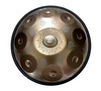 Harmonic Tambour À Main - 9/10/12 Notes 22 Pouces Mandala Tank Instrument De Percussion En Acier, Tambour De Handpan Pour Instruments De Handpan Pour Adultes(A,9 notes)