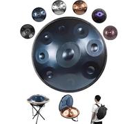 Harmonic Tambour À Main En Ré Mineur - 9/10/12 Notes Instrument À Percussion En Acier De Tambour À Main, 432 Hz/440 Hz Handpan Drum, Pour Le Yoga Et La Guérison Sonore(Blue,440HZ/9Note)