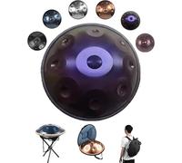 Harmonic Tambour À Main En Ré Mineur - 9/10/12 Notes Instrument À Percussion En Acier De Tambour À Main, 432 Hz/440 Hz Handpan Drum, Pour Le Yoga Et La Guérison Sonore(Purple,440HZ/12Note)